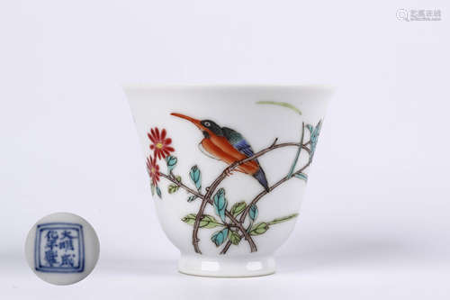 A Chinese Famille-Rose Porcelain Cup