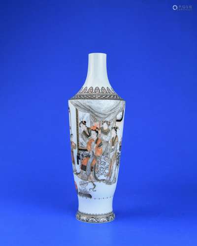 A Chinese Famille-Rose Porcelain Vase