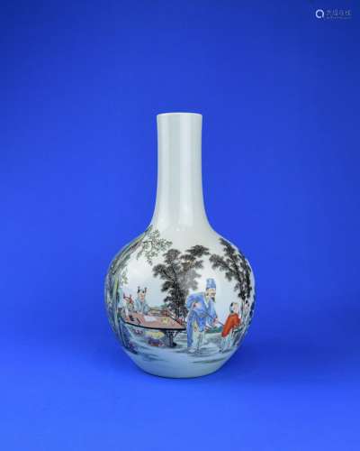 A Chinese Famille-Rose Porcelain Vase