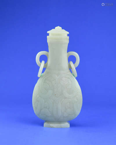 A Chinese Carved Jade Vase