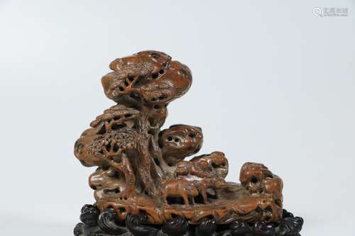 A Chinese Carved Wood Figure