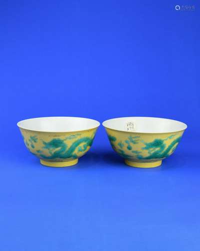 A Pair of Chinese Famille-Rose Porcelain Bowls