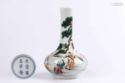 A Chinese Famille-Rose Porcelain Vase