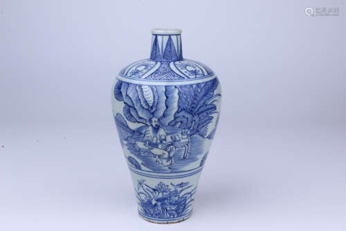 A Chinese Blue and White Porcelain Vase