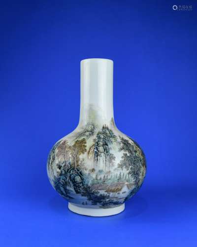 A Chinese Famille-Rose Porcelain Vase