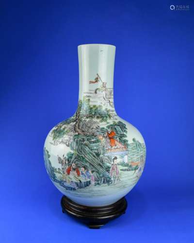 A Chinese Famille-Rose Porcelain Vase