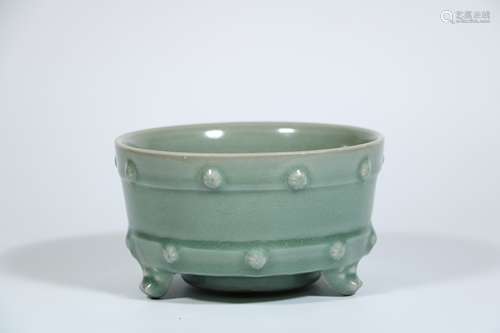 A Chinese Celadon Porcelain Incense Burner