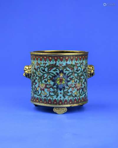 A Chinese Cloisonné Incense Burner