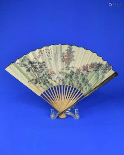 A Chinese Painting on Fan