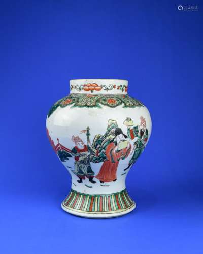 A  Chinese Wu-Cai Porcelain Jar