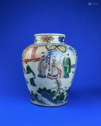 A Chinese Blue and White Porcelain Jar