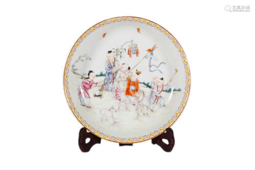 A Chinese Famille-Rose Porcelain Plate