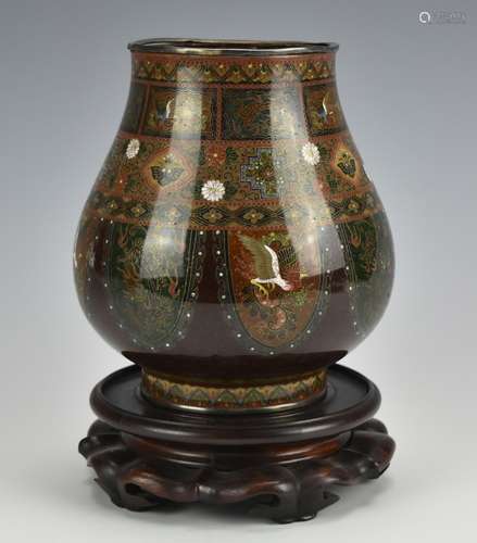 A Japanese Phoenix & Dragon Vase,19/20th C.