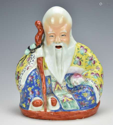 Chinese Famille Rose Figure of Shouxing,19/20th C
