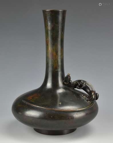 Japanese Bronze Vase w/ Dragon