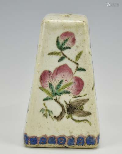 A Chinese Famille Rose Incense Stand, 19th C.