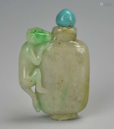 Chinese Jadeite Snuff Bottle,Qing D.