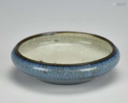 A Ge-Type Blue Glazed Washer,18th C.