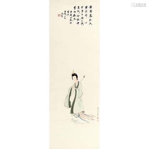 邵芳 （1918-2009） 人物 纸本设色 镜心