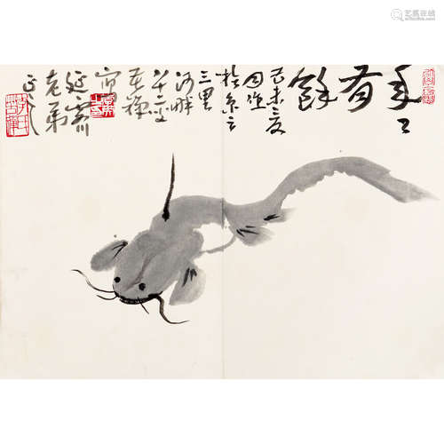 李苦禅 （1899-1983） 1979 年作 年年有余 纸本水墨 镜心