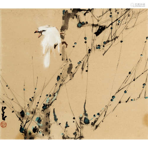 赵少昂 （1905-1998） 花鸟 纸本设色 立轴