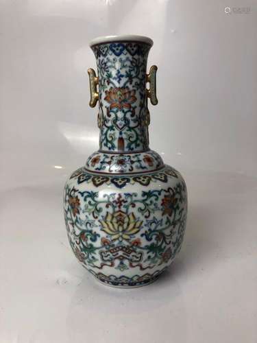 A DOUCAI VASE .MARK OF YONGZHENG