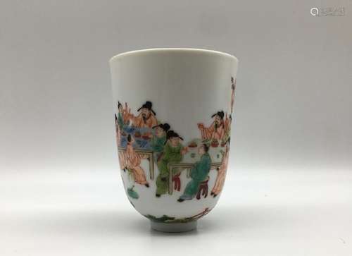 A WUCAI'FIGURES' CUP.MARK OF KANGXI