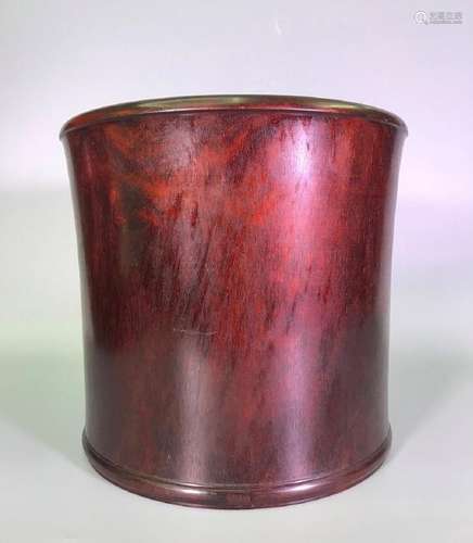 A HUANGHUALI BRUSHPOT.BITONG.