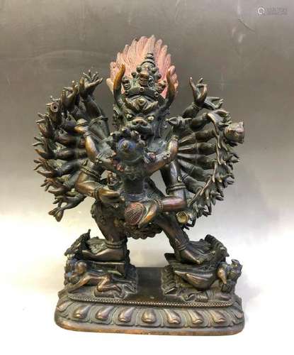 A BRONZE -FIGURE OF VAJRAHAIRAVA.QING DYNASTY