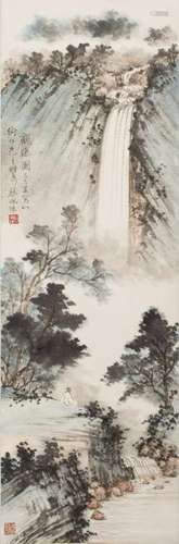 CHINESE SCROLL PAINTING BY CAI PEIZHU, PROVENANCE FROM