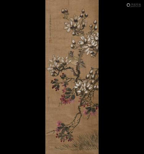 A CHINESE SCROLL PAINTING, AFTER LI XIONGCAI