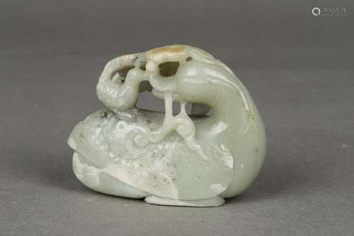 A JADE CARVING OF GOOSE