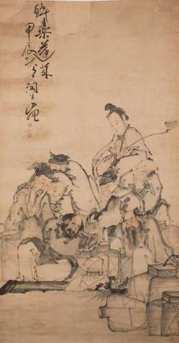 A CHINESE PAINTING OF FIGURE