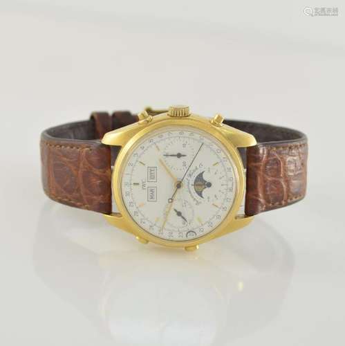 IWC rare 18k gold gents wristwatch with calendar