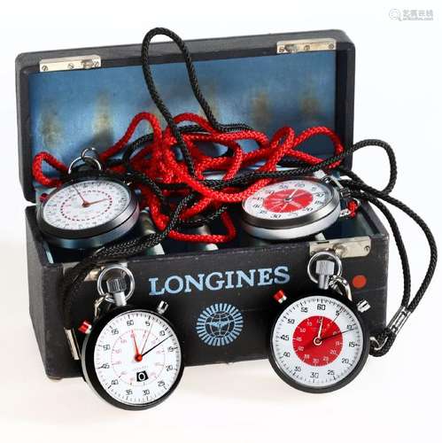 LONGINES rare Set from 4 stop watches in box