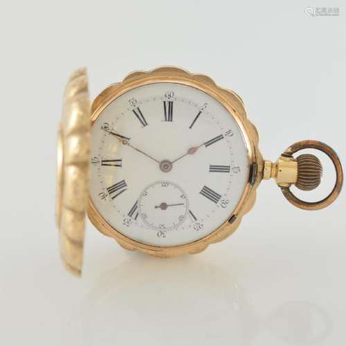 Unusual 14k gold pocket watch