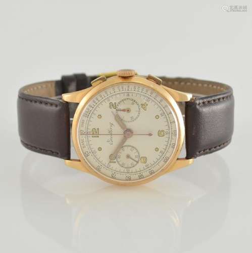 18k pink gold gents wristwatch with chronograph