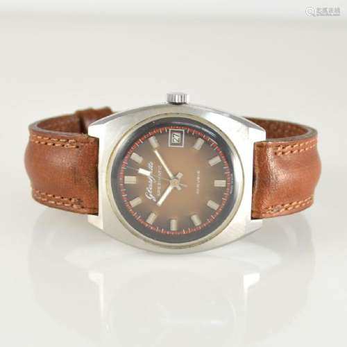 GLASHÜTTE wristwatch Spezimatic in stainless steel