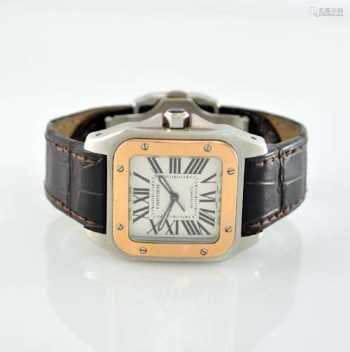 CARTIER Santos 100 steel& gold wristwatch