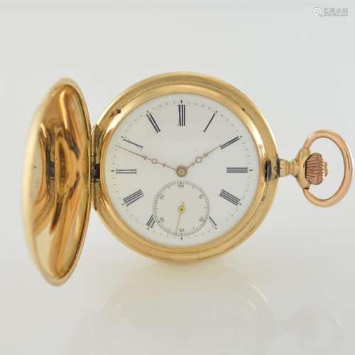 UNION GLOCKE 14k gold pocket watch