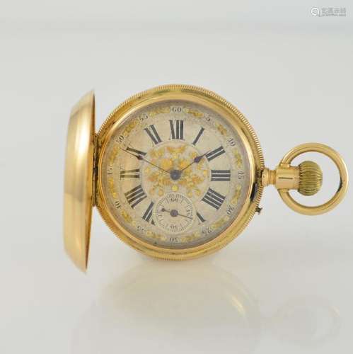 Hunting cased 18k yellow gold pocket watch