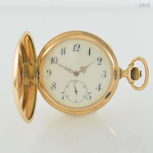 14k pink gold hunting cased pocket watch