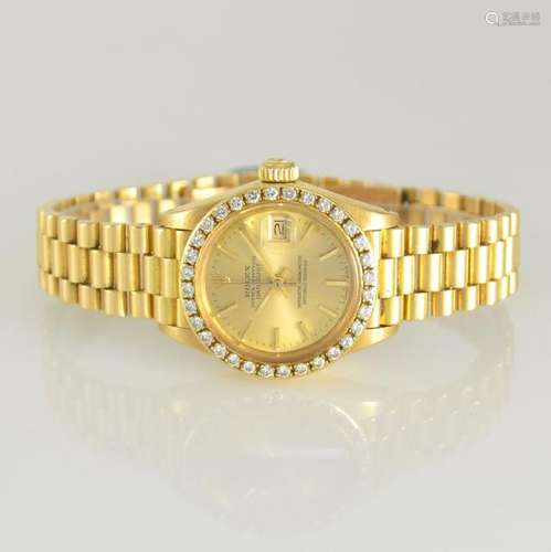 ROLEX 18k yellow gold ladies wristwatch Oyster