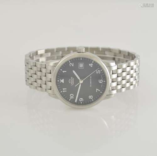 UNION gents wristwatch in stainless steel