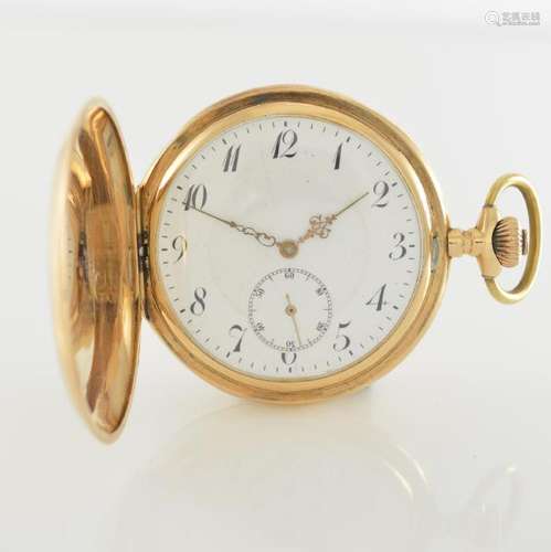 14k pink gold hunting cased pocket watch