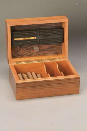 Humidor, Davidoff, probably 1980s, palisander veneer on