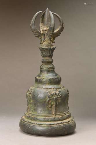 Large Temple bell, Tibet, Middle of 19th c., Bronze