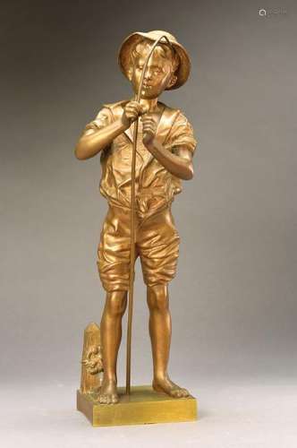 Adolphe Jean Lavergne, 1863 - 1928, Pecheur, bronze