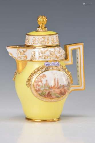 porcelain pot, Meissen, around 1880, two cartridges