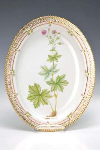 Oval platter, Royal Copenhagen, edition Flora Danica